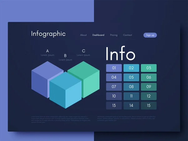 Infografica Grafica Vettoriale Modello Creazione Applicazioni Mobili Layout Del Flusso — Vettoriale Stock