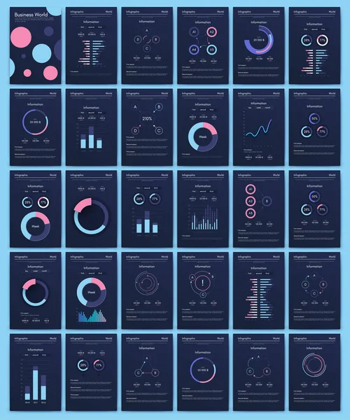 Eléments Vectoriels Infographiques Modernes Pour Brochures Professionnelles Utilisation Dans Site — Image vectorielle