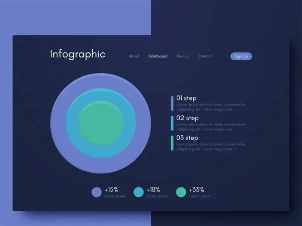 Infografica Grafica Vettoriale Modello Creazione Applicazioni Mobili Layout Del Flusso — Vettoriale Stock