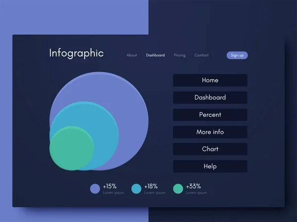 Infographie Vectorielle Graphique Modèle Pour Création Applications Mobiles Mise Page — Image vectorielle