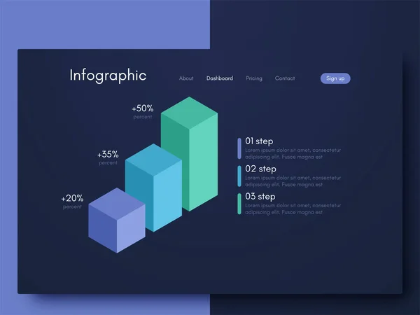 Infografica Grafica Vettoriale Modello Creazione Applicazioni Mobili Layout Del Flusso — Vettoriale Stock