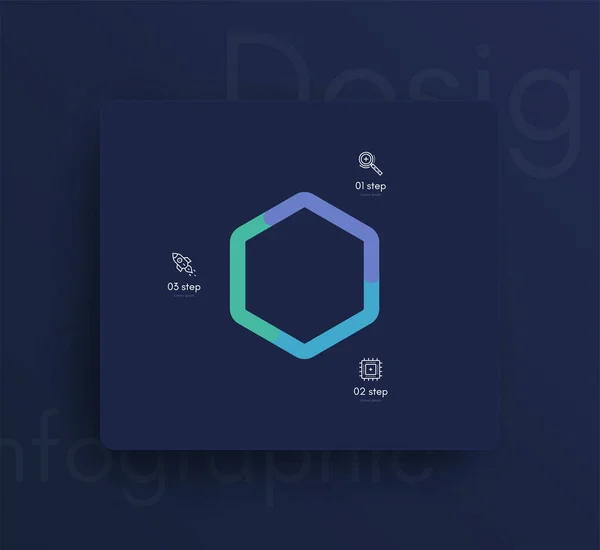 Vector Grafische Infographics Sjabloon Voor Het Maken Van Webapplicaties Workflow — Stockvector