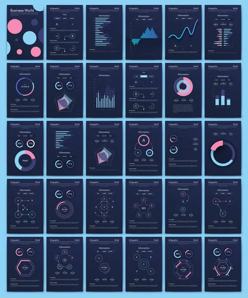 Elementos Vetoriais Infográficos Modernos Para Brochuras Negócios Uso Site Brochura — Vetor de Stock