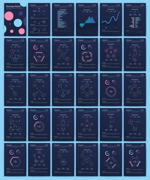 Elementos Vetoriais Infográficos Modernos Para Brochuras Negócios Uso Site Brochura — Vetor de Stock