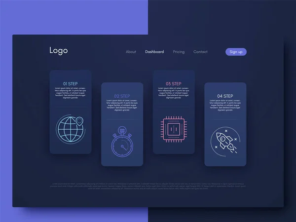 Vektorgrafik Infografik Skabelon Til Skabe Mobile Applikationer Workflow Layout Diagram – Stock-vektor