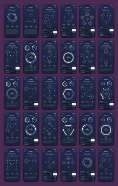 İş broşürleri için modern bilgi vektör unsurları. Web sitesi, mobil tasarım, reklam ve pazarlamada kullanın. Pasta grafikleri, çizgi grafikleri, çubuk grafikleri ve zaman çizgileri.