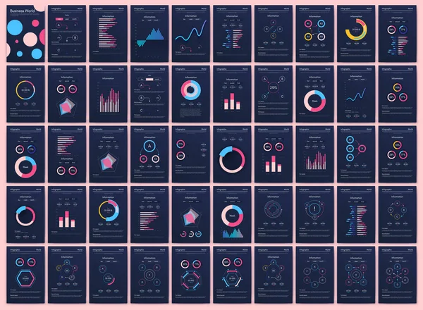 Elementos Vetoriais Infográficos Modernos Para Brochuras Negócios Uso Site Brochura — Vetor de Stock