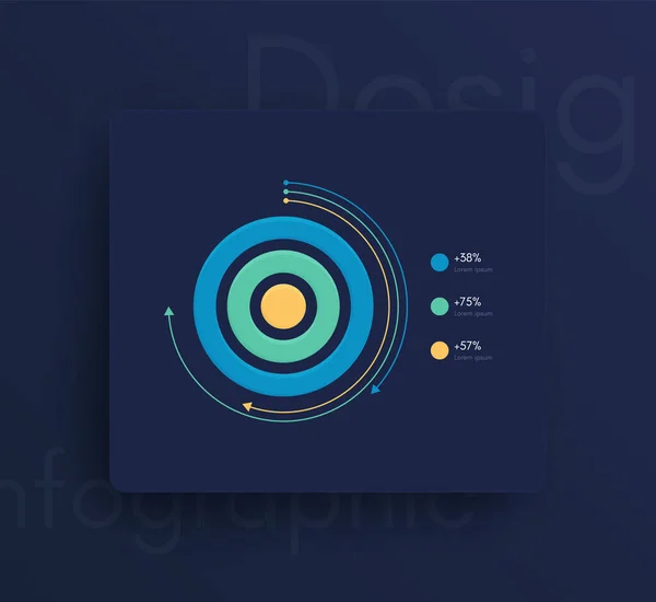 Vektorgrafik Mobil Infografik Med Tre Alternativ Mall För Att Skapa — Stock vektor