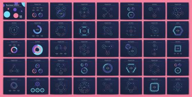 Büyük bir bilgi işleme elementleri seti. EPS10. Stok vektörü.