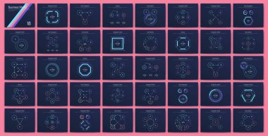 Büyük bir bilgi işleme elementleri seti. EPS10. Stok vektörü.