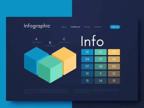 Vector Graphics Infographics Met Zes Opties Sjabloon Voor Het Maken — Stockvector