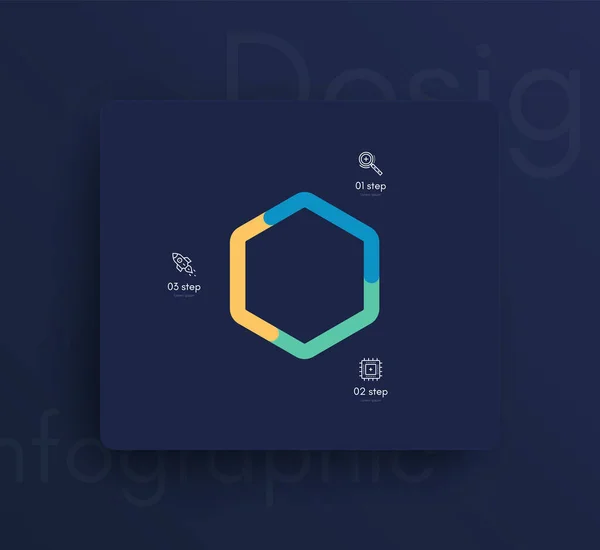 Infografías Móviles Gráficos Vectoriales Con Tres Opciones Plantilla Para Crear — Vector de stock