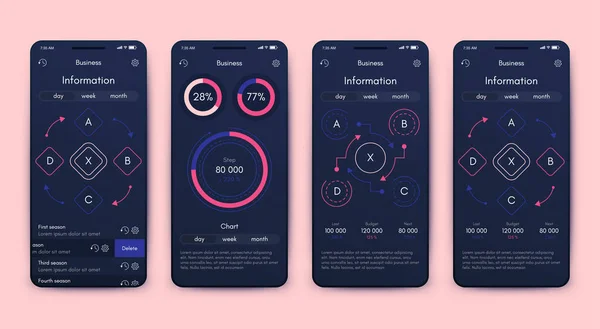 Nowoczesne elementy wektorowe infografiki dla broszur biznesowych. Korzystanie ze strony internetowej, broszury firmowej, reklamy i marketingu.. — Wektor stockowy