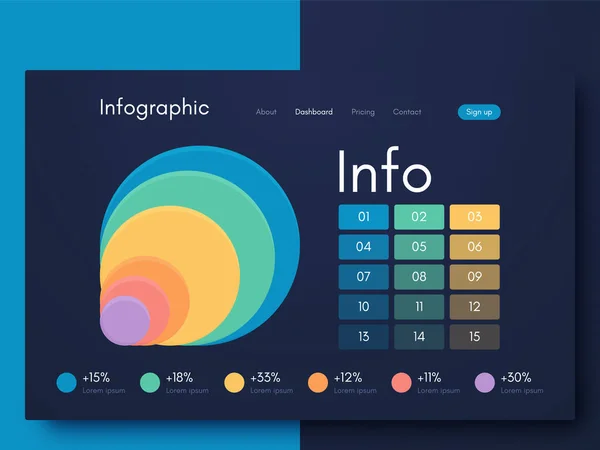 Vektorgrafik-Infografik mit sechs Optionen. Vorlage zur Erstellung mobiler Anwendungen, Workflow-Layout, Diagramm, Banner, Webdesign, Geschäftsberichte mit 6 Schritten. — Stockvektor