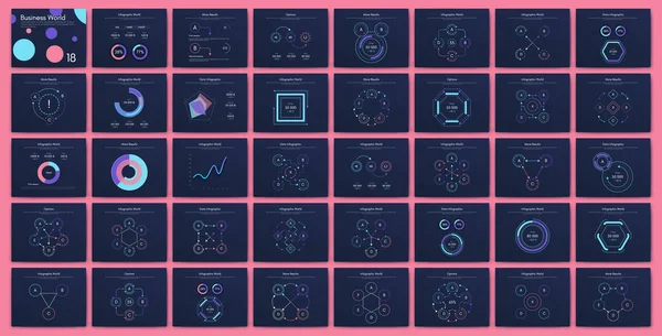 Um grande conjunto de elementos infográficos. EPS10. Vetor . — Vetor de Stock