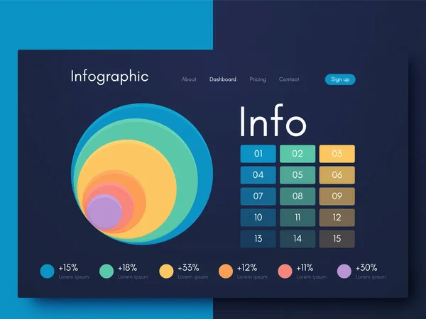 Vektorgrafik infografik med sex alternativ. Mall för att skapa mobila applikationer, arbetsflöde layout, diagram, banner, webbdesign, affärsrapporter med 6 steg. — Stock vektor