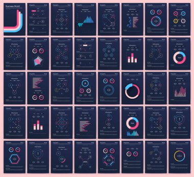 Altı seçeneği olan vektör grafik bilgi grafikleri. Mobil uygulamalar, iş akışı düzeni, diyagram, pankart, web tasarımı, 6 adımlı iş raporları oluşturma şablonu.