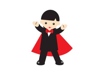 Cadılar Bayramı Vampiri Şirin ve Küçük Çocuk