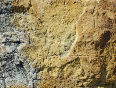Homojen arka planını kahverengi, ferruginous, kırık kumtaşı yakın çekim.