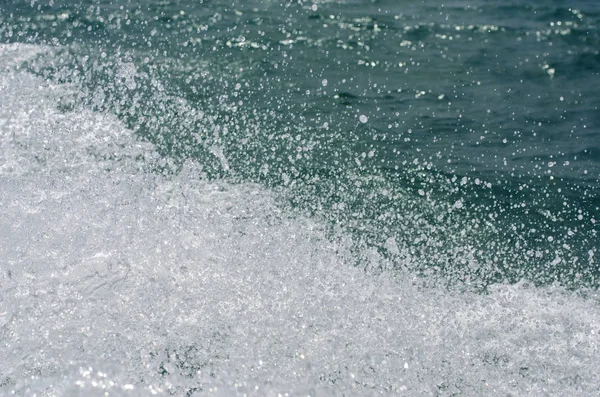 White Splashes Sea Water Background Emerald Sea — Stock Photo, Image