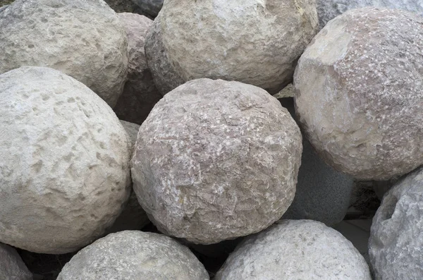 Background Densely Folded Gray Stone Balls — Stock Photo, Image