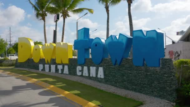 Downtown Punta Cana Δομινικανή Δημοκρατία May 2019 City Center Park — Αρχείο Βίντεο