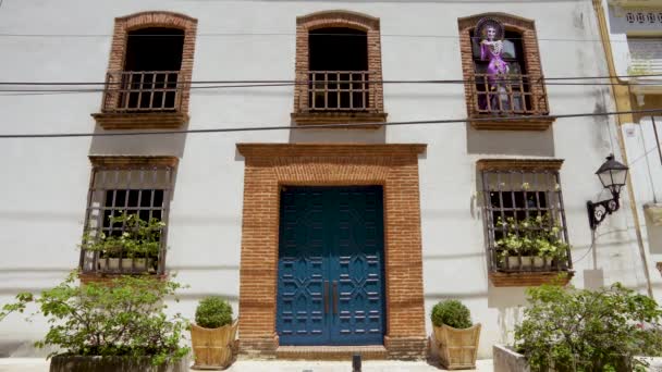 Dominik Cumhuriyeti Nin Başkenti Santo Domingo Güzel Bir Bina — Stok video