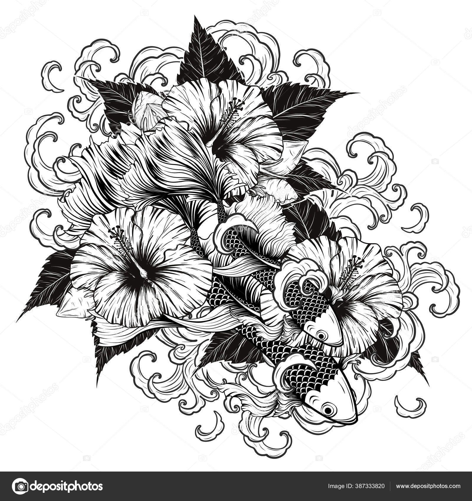 60 Tattoo - Tatuagem de Flor de Hibisco, image size:1600x1700