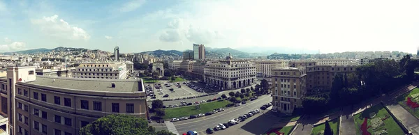 Panoramic View Genoa Piazza Della Vittoria Victory Square Center Italy — Stock Photo, Image