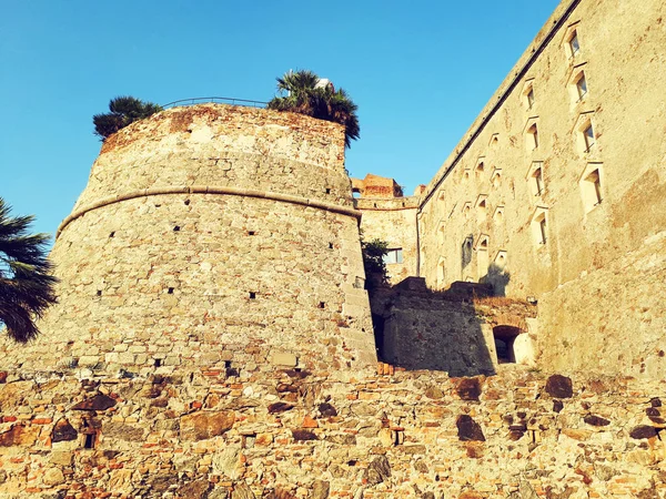 Antigua Fortaleza Savona Atardecer Italia — Foto de Stock