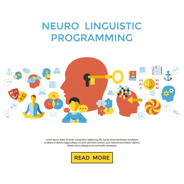 İnfogprahics dijital vektör Nöro linguistik programlama Icon set
