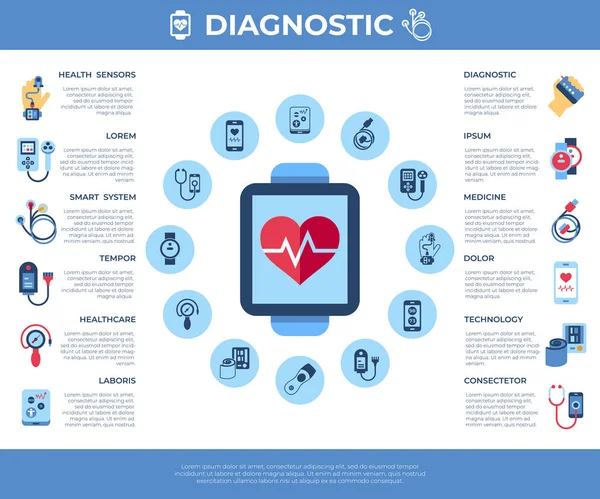 Conjunto Iconos Sensor Salud Vectorial Digital Con Dibujo Simple Línea — Vector de stock