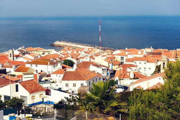 Ericeira Staden Och Gröna Havet Portugal — Stockfoto