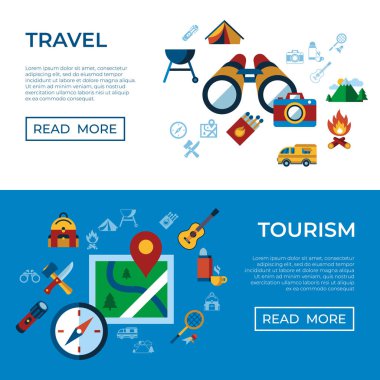 Spor faaliyetleri basit simgeler kamp dijital vektör yaz koleksiyonu düz stil infographics ayarla