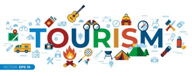 Spor faaliyetleri basit simgeler kamp dijital vektör yaz koleksiyonu düz stil infographics ayarla