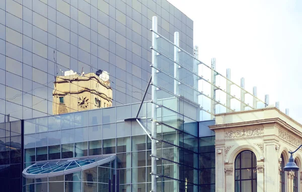 Skleněné Stěny Hotelu Bukurešti Rumunsko — Stock fotografie