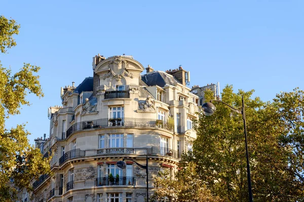Κατοικημένο Κτήριο Στυλ Μπαρόκ Παρίσι Γαλλία — Φωτογραφία Αρχείου