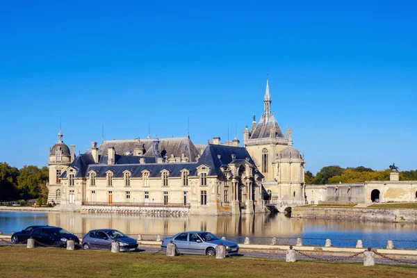 Uitzicht Het Kasteel Van Chantilly Museum Van Conde Chantilly Frankrijk — Stockfoto