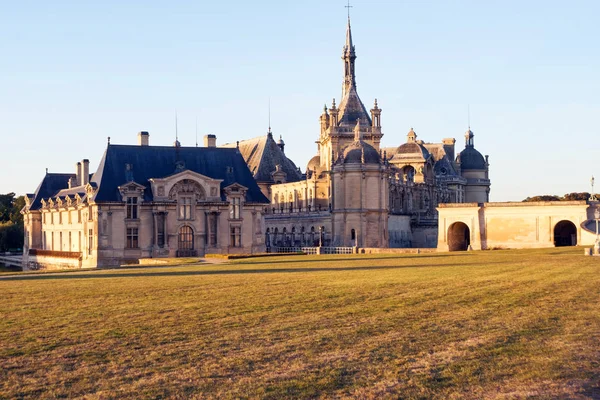 Uitzicht Het Kasteel Van Chantilly Museum Van Conde Chantilly Frankrijk — Stockfoto