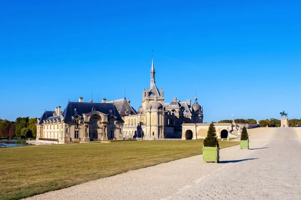 Uitzicht Het Kasteel Van Chantilly Museum Van Conde Chantilly Frankrijk — Stockfoto