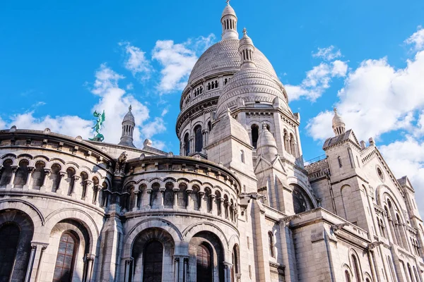 Brede Hoek Schot Naar Sacre Coeur Basiliek Parijs Prachtige Architectuur — Stockfoto