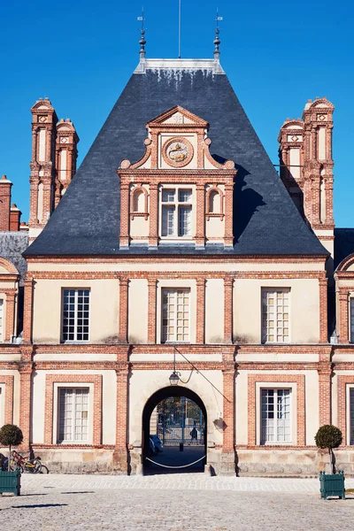 Palacio Fontainebleau Fachada Luz Del Día París Francia —  Fotos de Stock