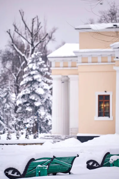 Nativity cathedral in winter season. View from park. Chisinau, Moldova