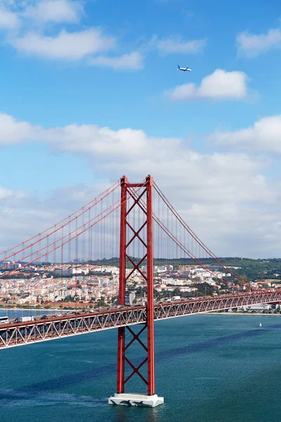 Pont Abril Lumière Jour Ferme Lisbonne Portugal — Photo