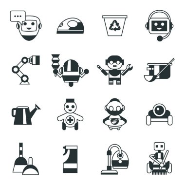 Dijital vektör servis ve temizlik ev makine