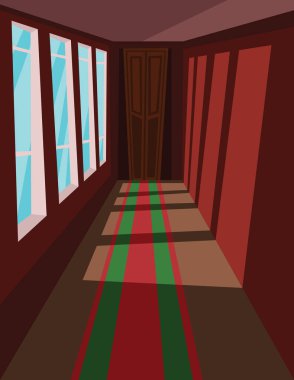 soyut poligonal yeşil manzara