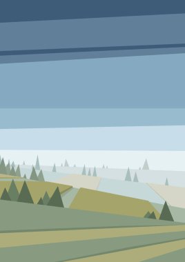 soyut poligonal yeşil manzara