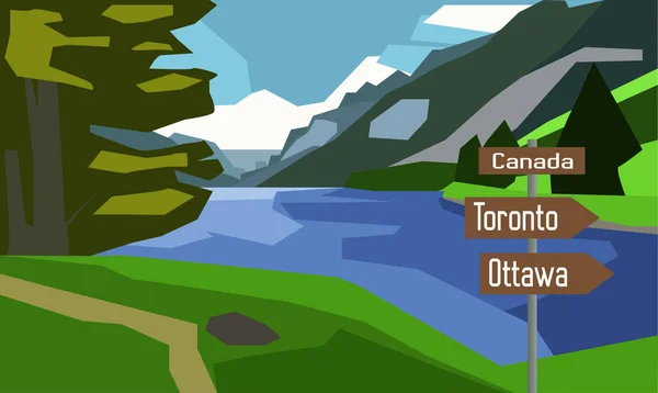 Canada carte pays infographie signe — Image vectorielle