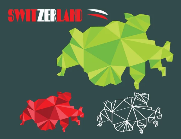Карта країні Швейцарія — стоковий вектор