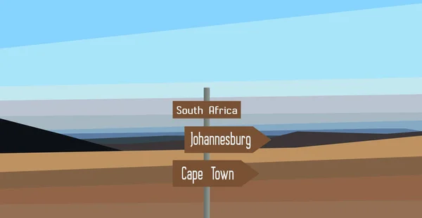 South Africa map country infographics sign — Stock Vector